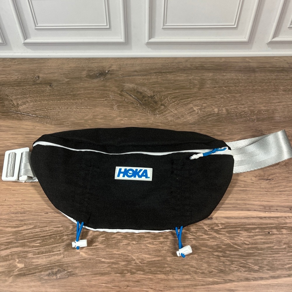 Hoka Waist Pack Black Canvas Running Hiking Fanny Pack Bag Unisex OS